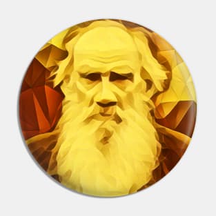 Leo Tolstoy Golden Portrait | Leo Tolstoy Artwork 11 Pin