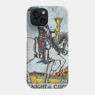 Knight of cups tarot card (distressed) Phone Case