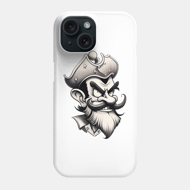 Cartoon pirate captain Phone Case by stkUA