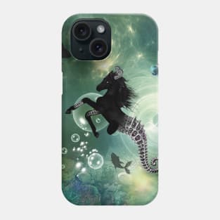 Wonderful dark steampunk seahorse Phone Case