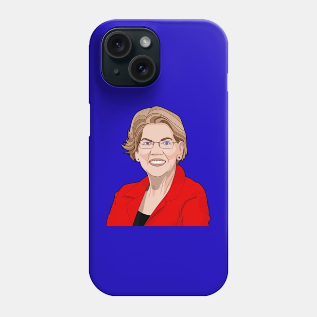 red elizabeth warren for president Phone Case by gossiprag