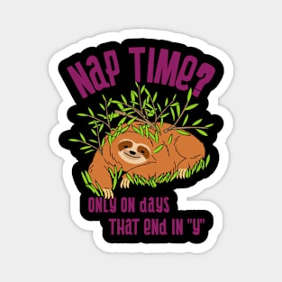 Nap Time - Sloth Magnet