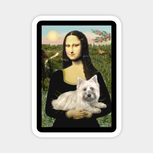 Mona Lisa and her Wheaten Cairn Terrier Magnet