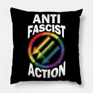 Pround LGBT Anti Fascist Action Gift Antifa Logo Pillow