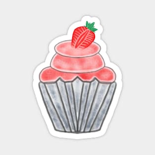 Strawberry Cupcake Magnet