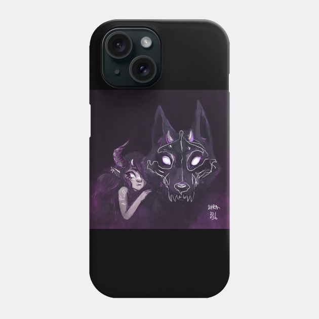 Spirit Wolf Phone Case by Ayra Ilustra