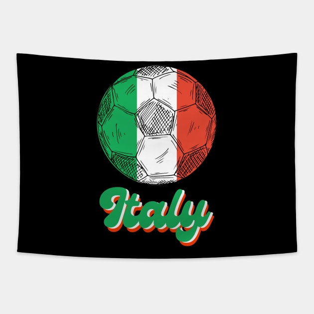 Italy Football Team Soccer Flag Vintage Retro Tapestry by Meow_My_Cat