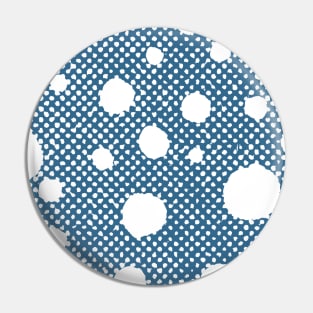 Scruffy Blue Spots Pin