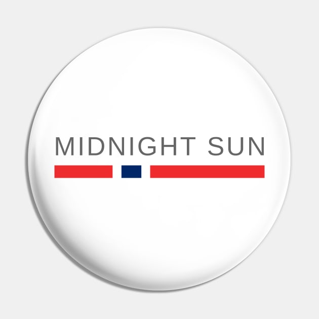 Midnight Sun Norway Pin by tshirtsnorway