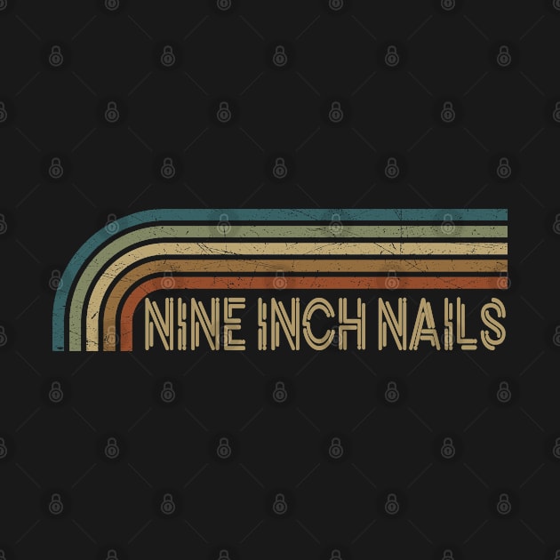 Nine Inch Nails Retro Stripes by paintallday