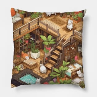 Isometric cat nusery Pillow