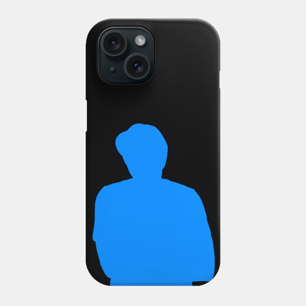 Hatted Blue Man Designed Into Silhouetted Confinement Phone Case by TeachUrb