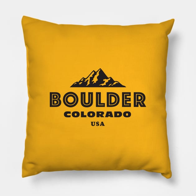 Boulder, CO Pillow by Modern Evolution