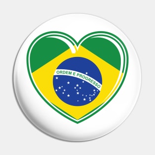 I ❤ Brazil v3 Pin