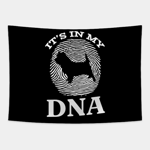 Cairn Terrier It`s In My DNA Fingerprint I Dog Cairn Terrier Tapestry by Shirtjaeger