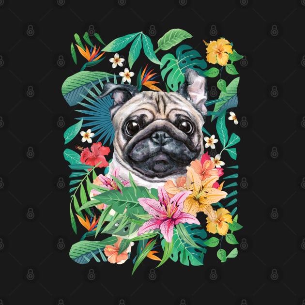 Tropical Pug 9 by LulululuPainting