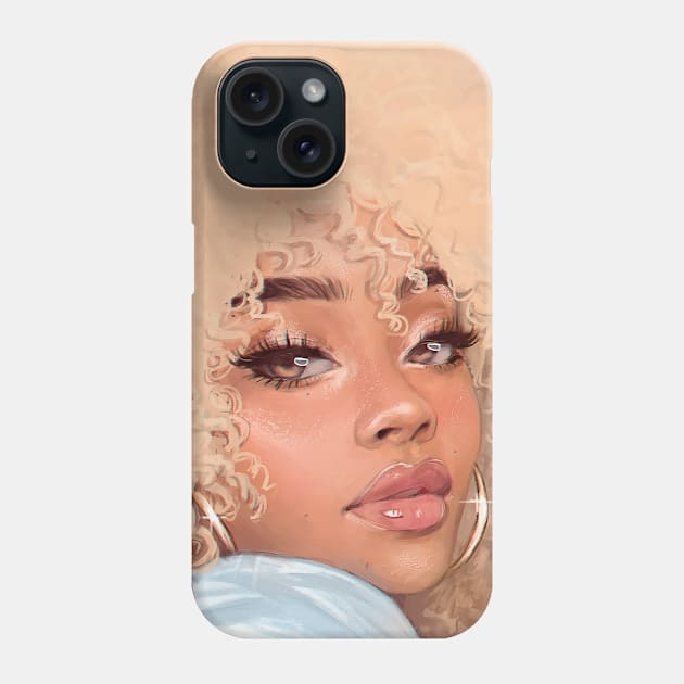 Blonde Curls Phone Case by VactuART