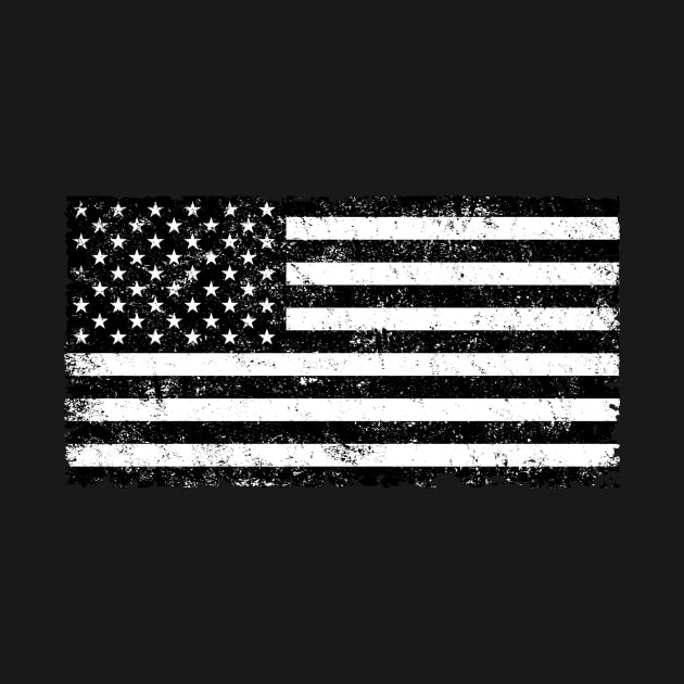 US Flag, Black and White by cartogram