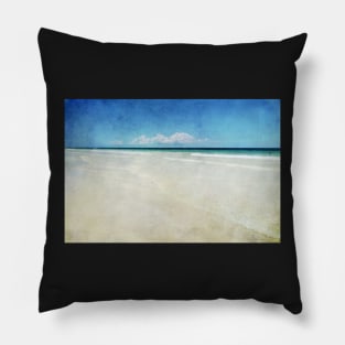 White Sandy Beach Mexico Pillow