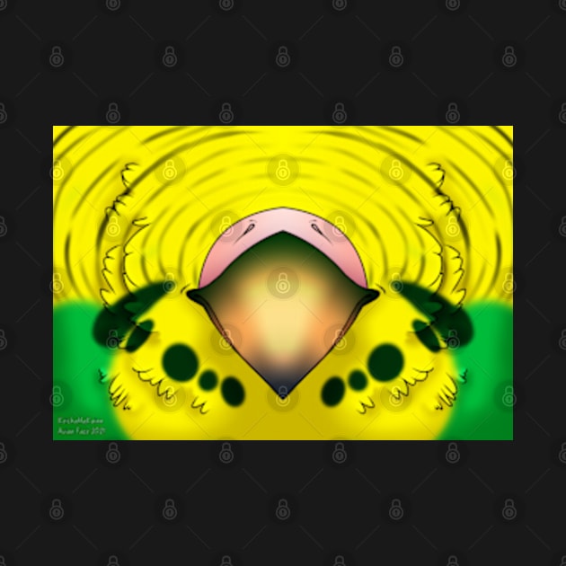 Yellow and Green Budgie Mask by KeishaMaKainn