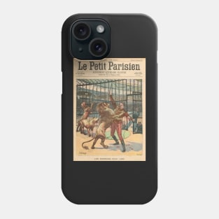 Les Caprices D'un Lion / Lion Tamer Georges Marck mauled in 1900 Phone Case