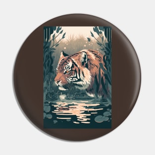 The Tiger's Aquatic Odyssey Pin