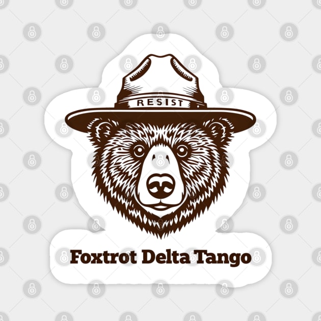 Foxtrot-Delta-Tango Magnet by Creatifly Graphic Tees