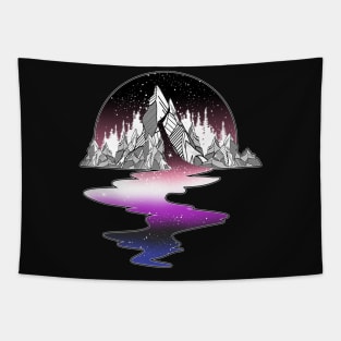 Genderfluid Mountain River Tapestry