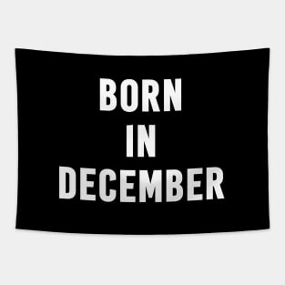 Born in December Text Tapestry