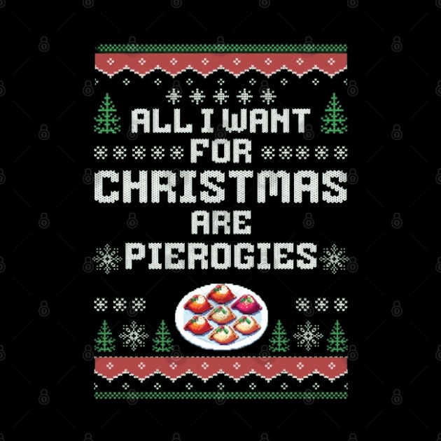 All I Want For Christmas are Pierogies Pierogi Dumplings Sticker by ThesePrints