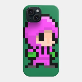 pixelated pink hoodie little man Phone Case