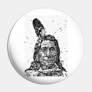 RED CLOUD ink portrait.1 Pin