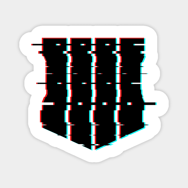 Black Ops 4 Logo Glitch Effect Black Magnet by bardor2@gmail.com