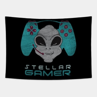 Alien Head Gamer Tapestry