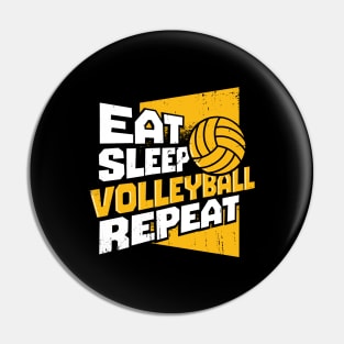 Eat Sleep Volleyball Repeat Pin