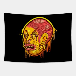 Creepy Allergic Cartoon Head Tapestry