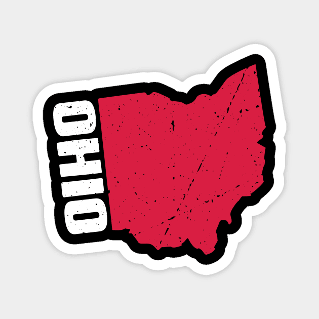 American Ohio Map Pride Design Gift Magnet by Terrybogard97