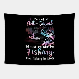 I'd Rather Be Fishing Fisherman Tapestry