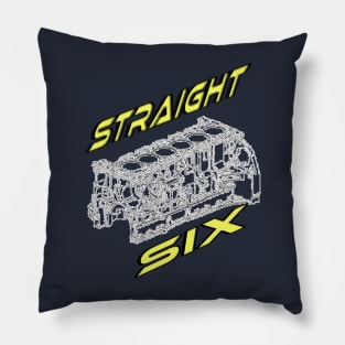 Engine Block Straight 6 (Yellow) Pillow