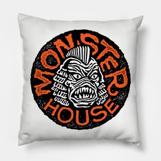 Monster House Records Crest Pillow