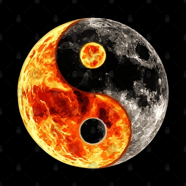 Moon sun yin yang by Lamink