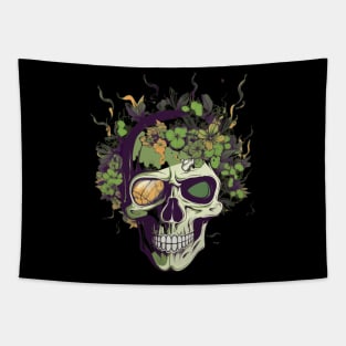 Cannabis Sugar Skull Tapestry