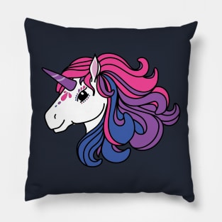 Rainbow Unicorn, Bisexual Pride Pillow