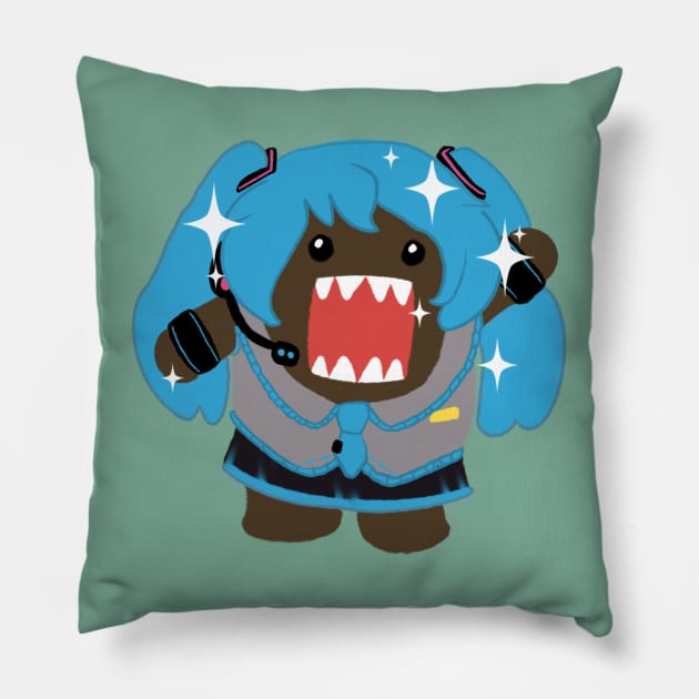 Domo-Miku Pillow by AmyNewBlue