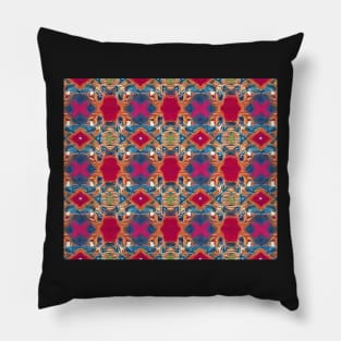 Red White and Blue Aesthetic Pattern 2 Pillow