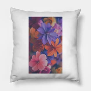 Flowers with colorful design Pillow