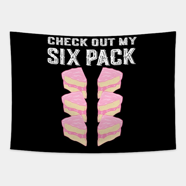 Six Pack Cake 6 Pack Check out My Six Pack Cake Tapestry by Jas-Kei Designs