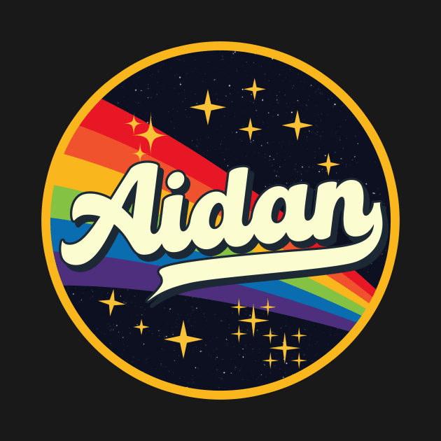 Aidan // Rainbow In Space Vintage Style by LMW Art