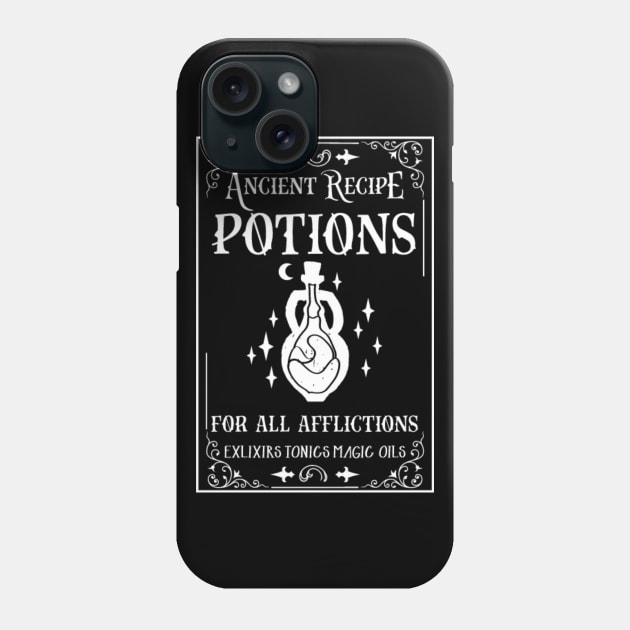 Ancient recipe witch potions Phone Case by Peach Lily Rainbow