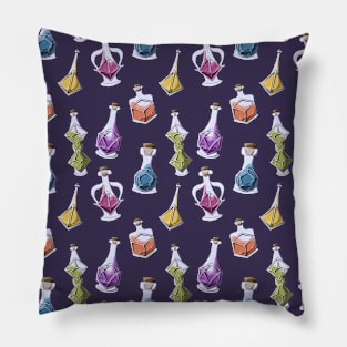 Polyhedral Dice Potion Bottles Pillow